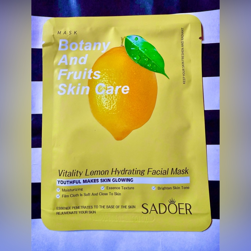 💛 Sadoer 🍋 Vitality Lemon Hydrating Facial Mask - Juicy Pack! ⭐️